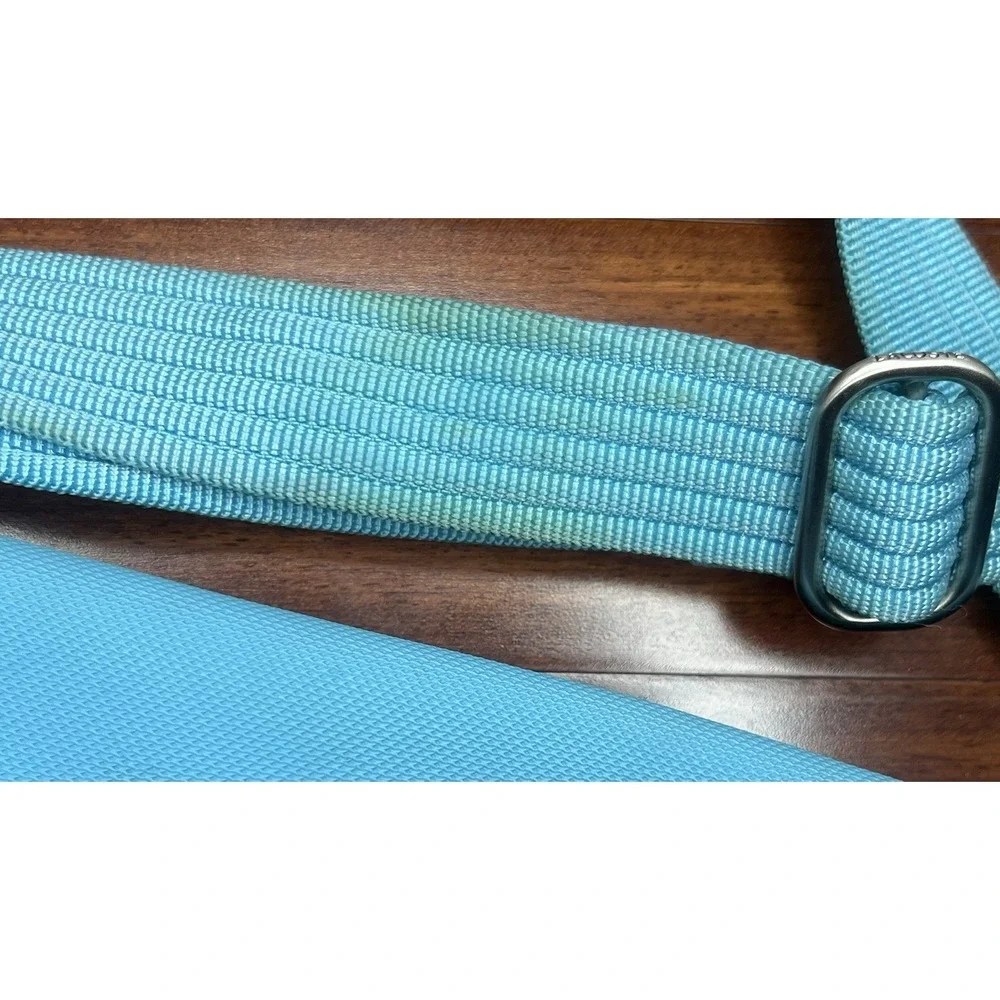 Lacoste Messenger Bag Sky Blue PVC New Classic 40 Retro Stripes *Needs Cleaning*